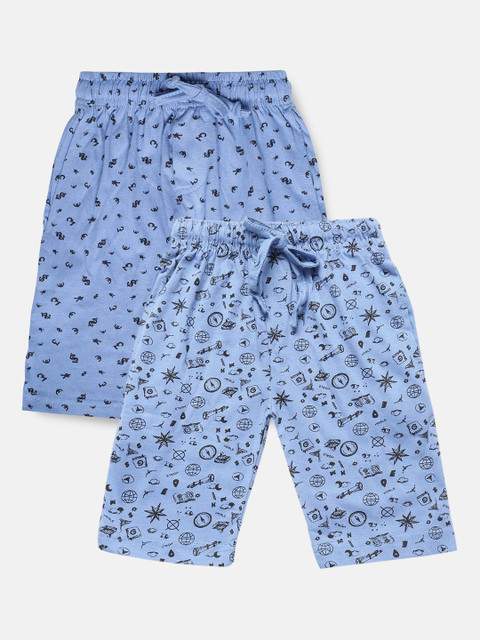

Urban Dog Boys Pack of 2 Pure Cotton Shorts, Blue