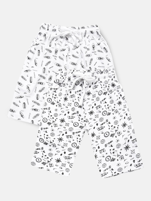 

Urban Dog Boys Pack Of 2 Printed Shorts, White