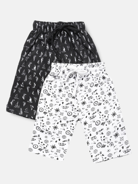 

Urban Dog Boys Pack Of 2 Printed Cotton Shorts, White