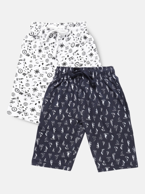 

Urban Dog Boys Pack of 2 Pure Cotton Shorts, Navy blue