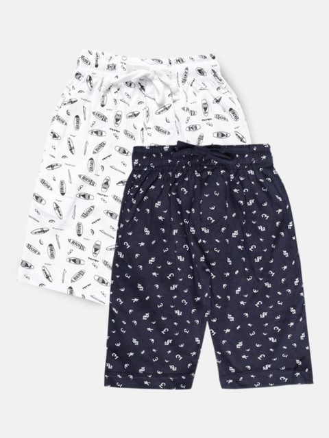 

Urban Dog Boys Pack of 2 Pure Cotton Shorts, Navy blue
