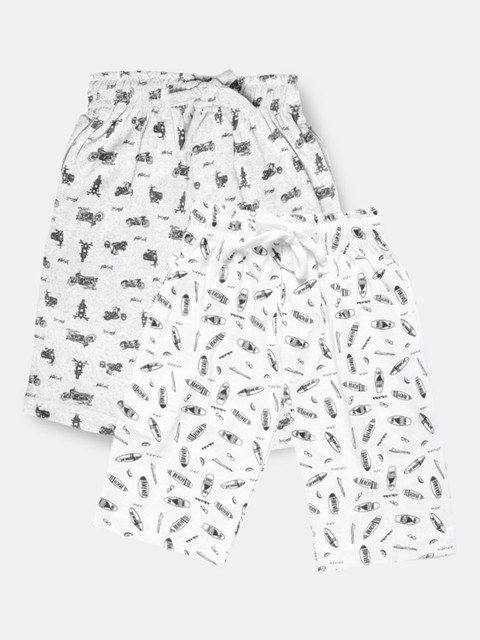

Urban Dog Boys Pack Of 2 Printed Shorts, White