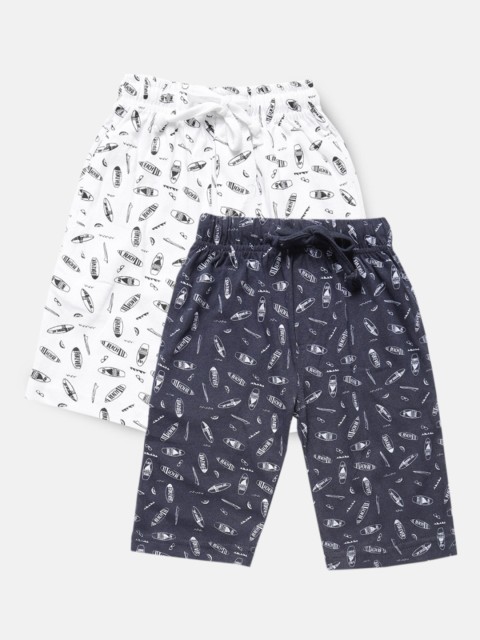 

Urban Dog Boys Pack Of 2 Printed Cotton Shorts, Navy blue