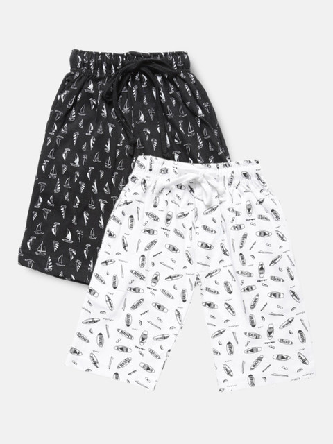 

Urban Dog Boys Pack Of 2 Printed Shorts, White