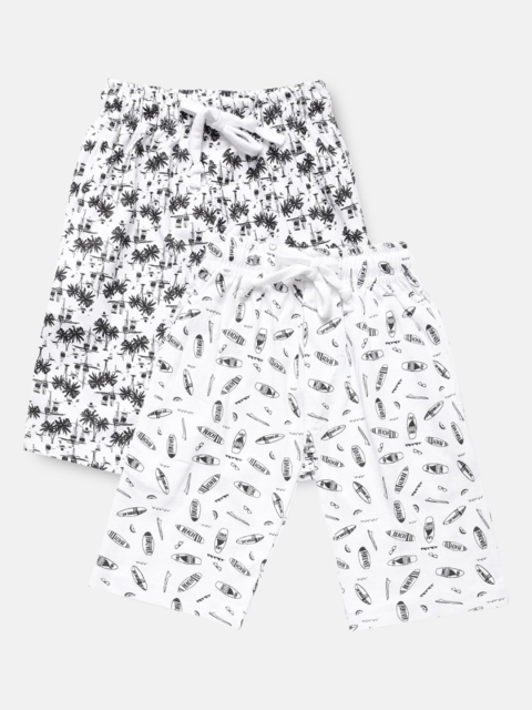 

Urban Dog Boys Pack Of 2 Printed Shorts, White
