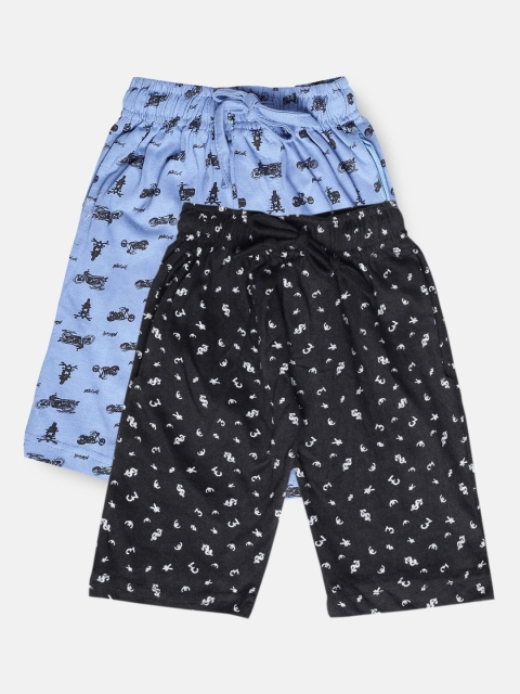 

Urban Dog Boys Pack Of 2 Printed Shorts, Black