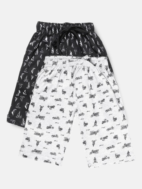 

Urban Dog Boys Pack of 2 Printed Cotton Shorts, Grey