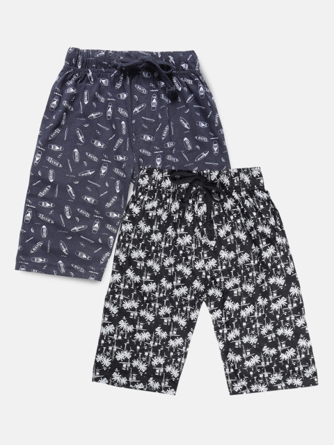

Urban Dog Boys Black 2 Conversational Printed Mid-Rise Regular Shorts