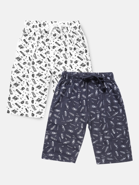 

Urban Dog Boys Pack of 2 Pure Cotton Shorts, Navy blue