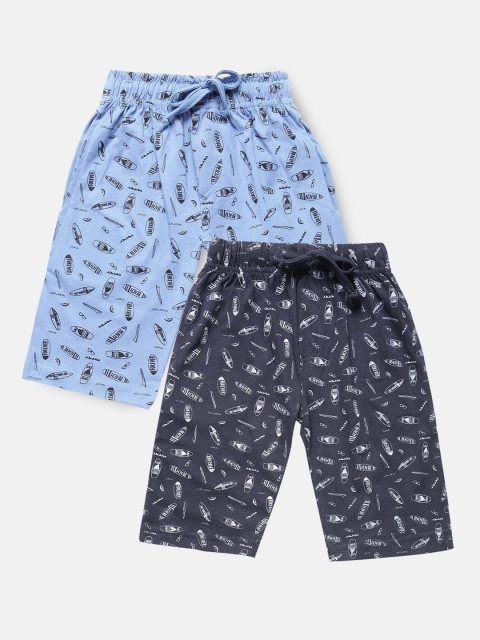 

Urban Dog Boys Pack of 2 Pure Cotton Shorts, Navy blue
