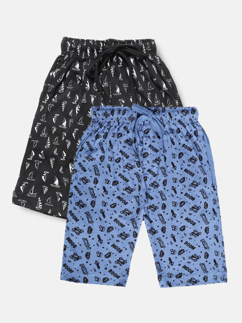 

Urban Dog Boys Pack of 2 Knee-Length Cotton Shorts, Blue
