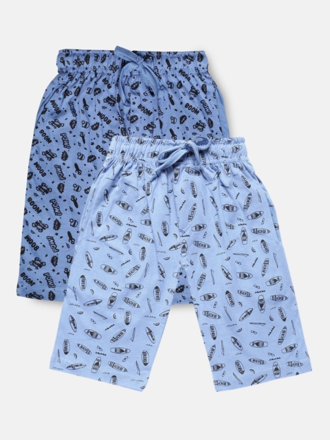 

Urban Dog Boys Pack Of 2 Printed Shorts, Blue