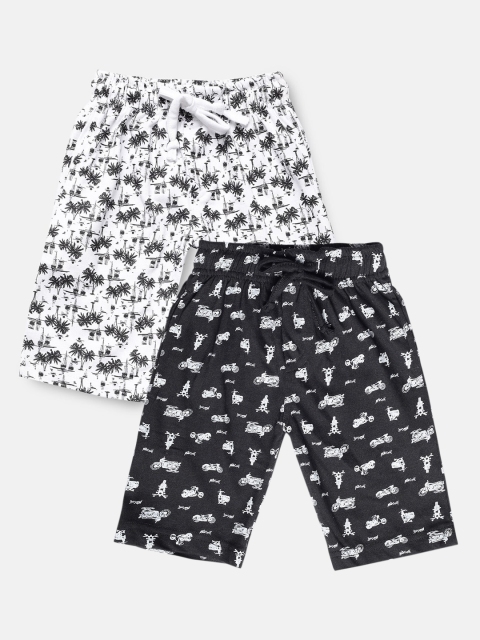 

Urban Dog Boys Pack Of 2 Printed Shorts, Black