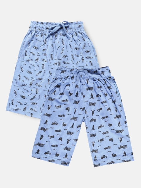

Urban Dog Boys Pack of 2 Pure Cotton Shorts, Blue