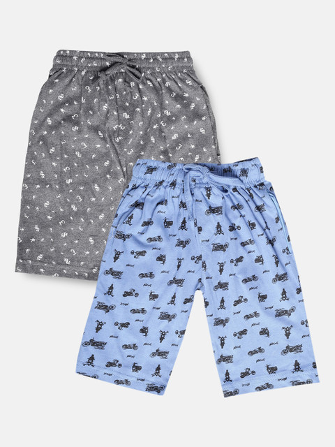 

Urban Dog Boys Pack Of 2 Printed Shorts, Blue