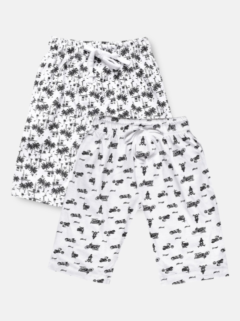 

Urban Dog Boys Pack of 2 Printed Cotton Shorts, White