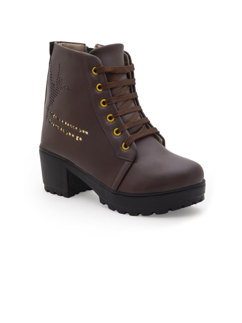 

DEAS Brown Block Heeled Boots