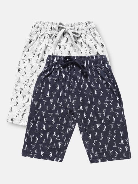 

Urban Dog Boys Pack of 2 Printed Cotton Shorts, Navy blue