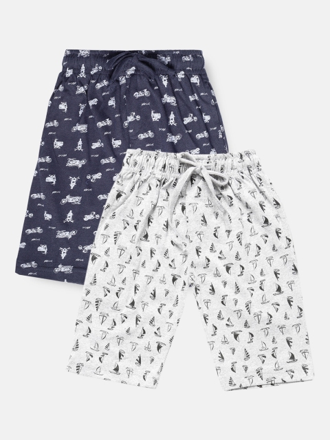

Urban Dog Boys Pack of 2 Printed Cotton Shorts, White