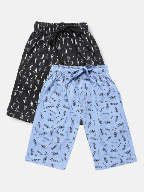 

Urban Dog Boys Pack of 2 Printed Cotton Shorts, Blue