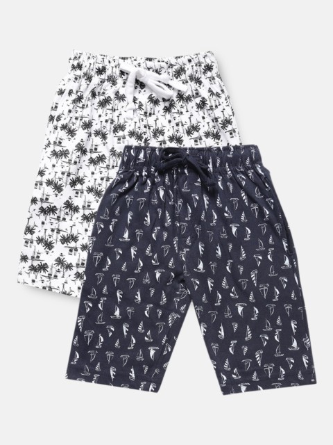 

Urban Dog Boys Navy Blue Conversational Printed Mid-Rise Regular Shorts