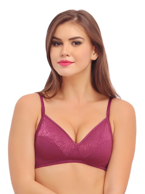 

Clovia Non-Padded Wirefree Full Cup Bra - Purple, Magenta