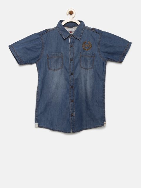 

U.S. Polo Assn. Kids Boys Blue Denim Casual Shirt