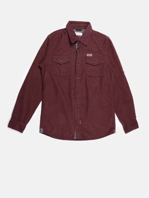 

U.S. Polo Assn. Kids Boys Burgundy Corduroy Casual Shirt