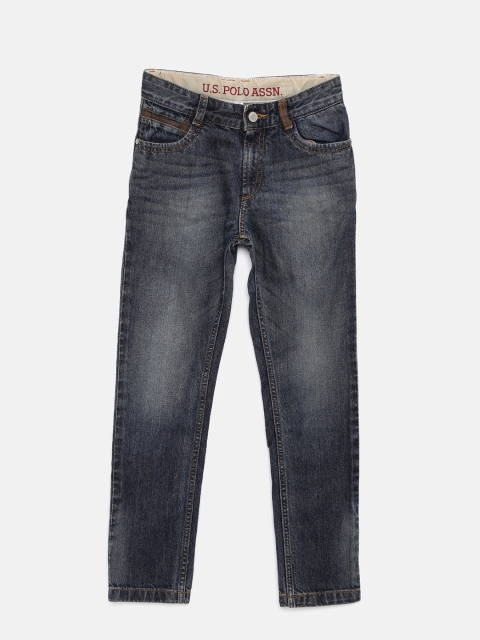 

U.S. Polo Assn. Kids Boys Blue Mid-Rise Clean Look Jeans