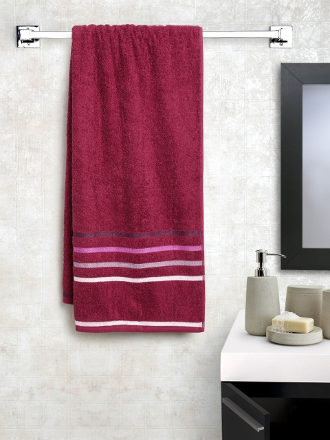 

BOMBAY DYEING Maroon Cotton 500 GSM Bath Towel