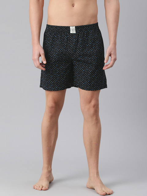 

abof Men Black & Blue Pure Cotton Printed Boxers BOS21AMCWBS1845035