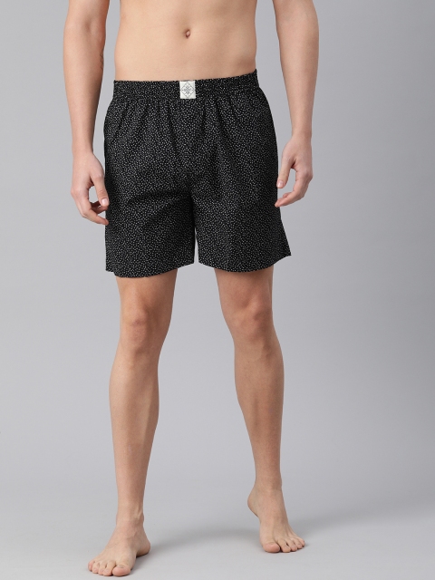 

abof Men Black & White Pure Cotton Printed Boxers BOS21AMCWBS1864784
