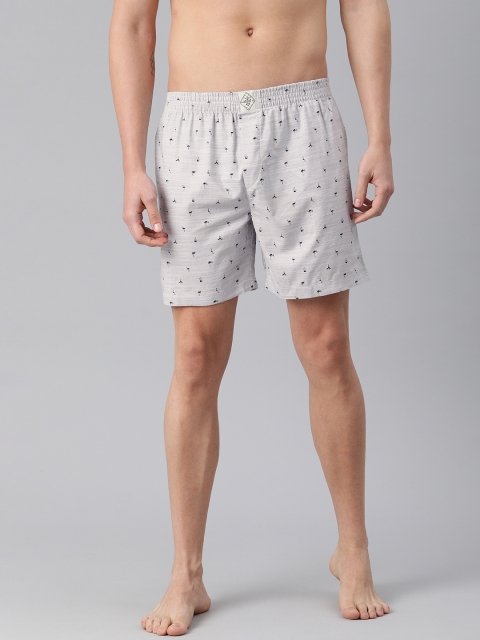 

abof Men White & Black Pure Cotton Printed Boxers BOS21AMCWBS1844035