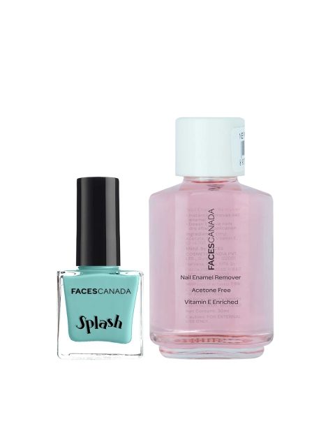 

Faces Canada Splash Nail Enamel Linty 45 & Nail Enamel Remover, Green