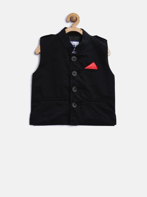 

612 league Boys Black Nehru Jacket
