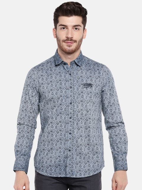 

Ed Hardy Grey Printed Casual Shirt