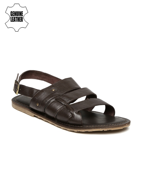 

INVICTUS Men Brown Leather Sandals