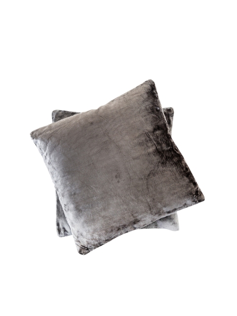 

Home Centre Set Of 2 Grey Textured Filled Cushions