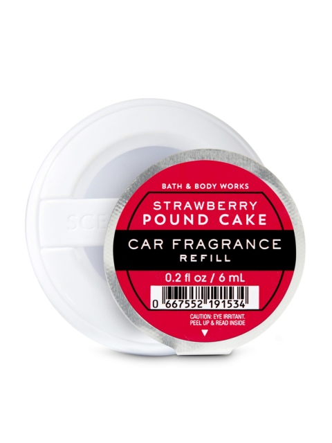 

Bath & Body Works Strawberry Pound Cake Car Fragrance Refill 6 ml, Red