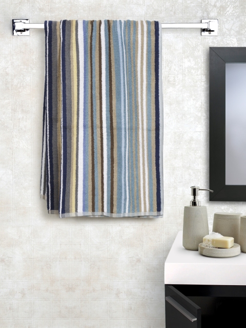 

WELHOME Snapshot Set of 2 Multicoloured Cotton 600 GSM Bath Towels, Multi