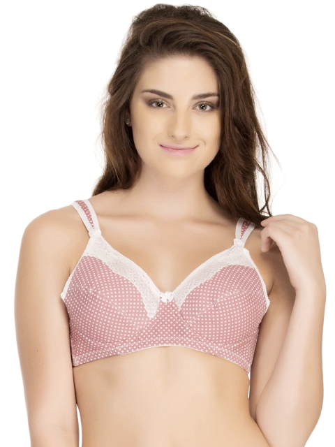 

Clovia Pink Polka Dot Print Full-Coverage Nursing Bra BR0570P14