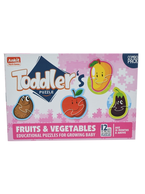 

DukieKooky Kids Yellow & Red Fruits & Vegetables Puzzle