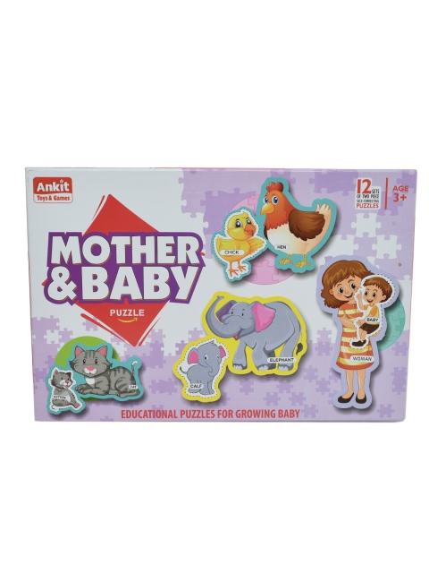 

DukieKooky Kids Purple & White Mother & Baby Puzzle