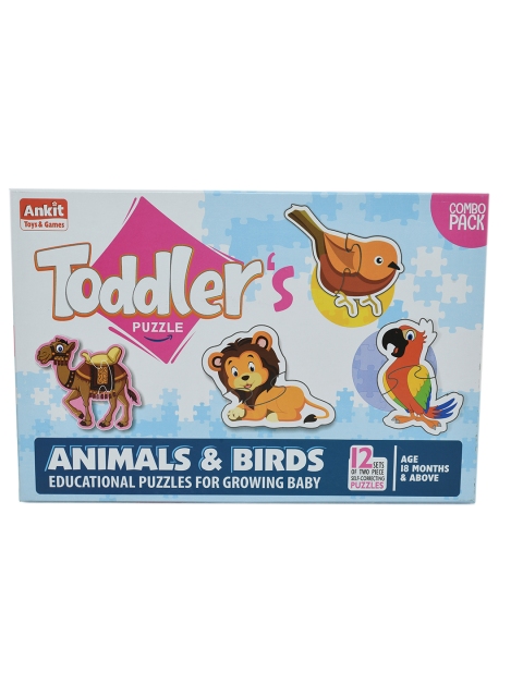

DukieKooky Kids Multicoloured Animals & Birds Puzzle, Multi