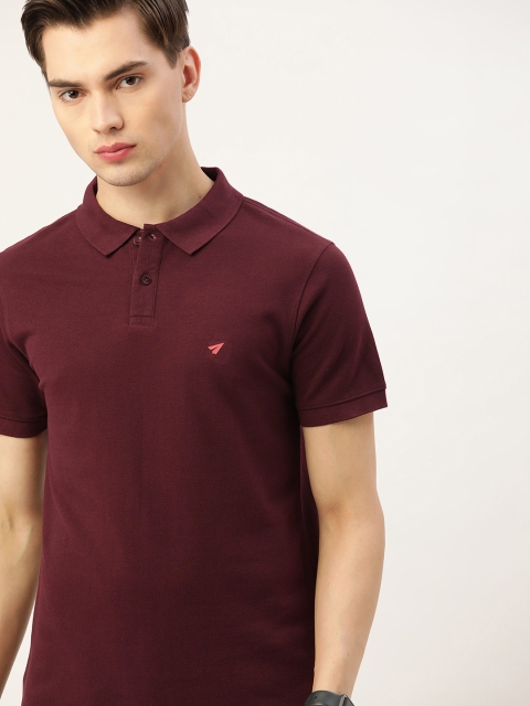 

INVICTUS Men Maroon Polo Collar T-shirt