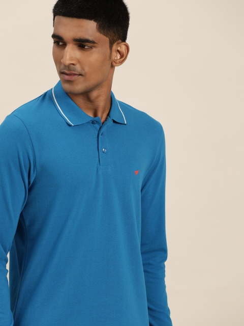 

INVICTUS Men Blue Polo Collar T-shirt