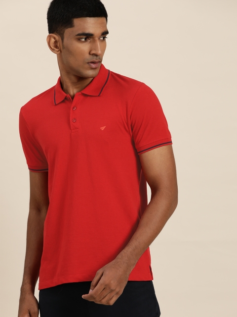 

INVICTUS Men Red Solid Polo Collar T-shirt