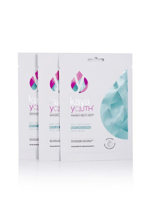

Kaya Youth Set of 3 Oxy-Infusion Replenish Face Mask, White