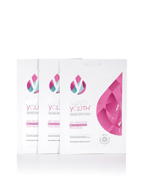 

Kaya Youth Set of 3 Oxy-Infusion Brightening Face Masks, White