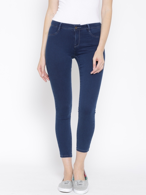 

Vero Moda Blue Cropped Stretchable Jeans